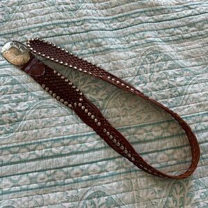 Brown leather belt